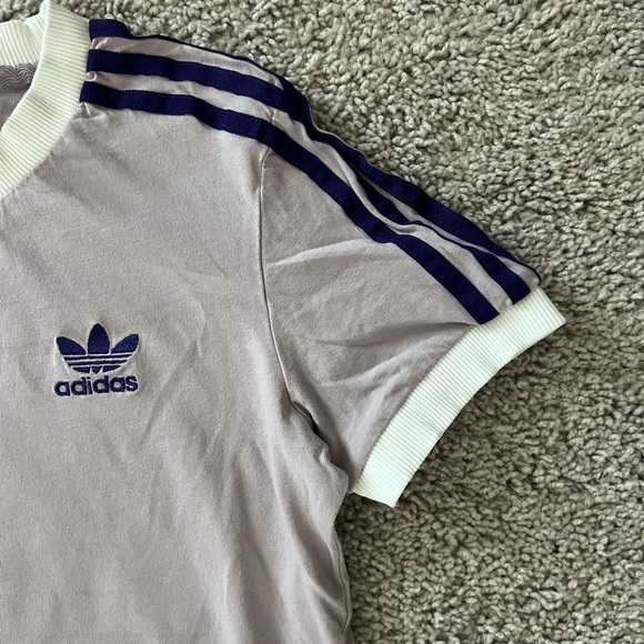 EUC Retro Vintage Adidas 3 Stripe Top Small - Picture 4 of 8